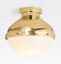 Endicot Flush Mount, Unlacquered Brass - Unlacquered Brass Shade