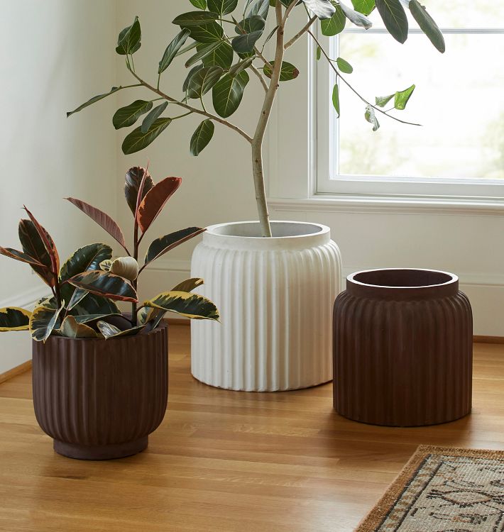 Concrete Fluted Planter