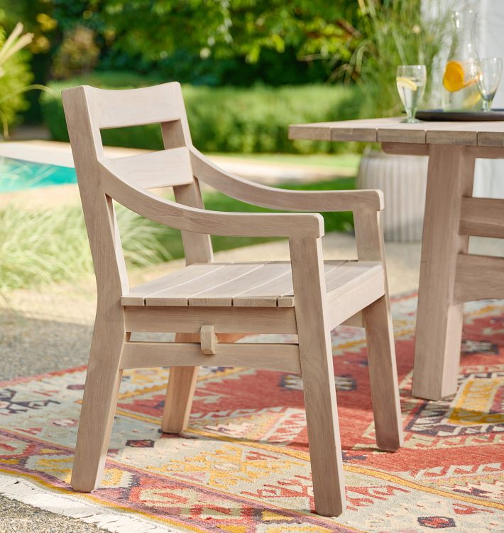 Ronde Teak Outdoor Dining Armchair