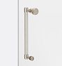 Trask Shower Door Pull, 8" x Knob - Polished Nickel