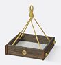 Recycled Hanging Platform Bird Feeder, 9.75"L x 9.75"W x 2"H - Brazilian Walnut