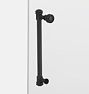 Rigdon Shower Door Pull, 8" x Knob - Oil-Rubbed Bronze