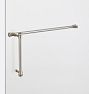 Rigdon Shower Door Pull, 8" x 18" - Polished Nickel