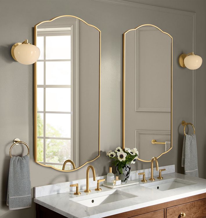 Lindsley Metal Frame Mirror | Elegant Wall Mirror | Rejuvenation