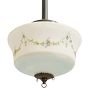 Pendant with Vintage Intricate Paint Glass Shade