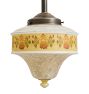 Pendant with Vintage Ornately Painted Shade