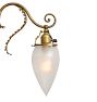 Vintage Classical Revival 3-Light Chandelier with Glass Shades