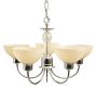 Vintage Colonial Revival 5-Light Sup-Shade Chandelier