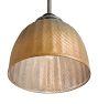 Vintage Industrial Pendant with Gold Mirror Shade