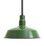 Vintage Industrial Pendant with Green Enameled Down Shade