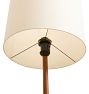 Vintage Midcentury Modern Wood Floor Lamp with Drum Shade
