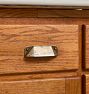 Vintage Oak Sideboard with White Enameled Top