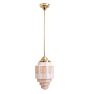 Pendant art deco skyscape pink texter
