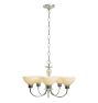 Chandelier colonial sup shade 5 light