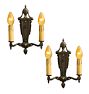 Pair of sconce classical revival candle