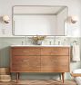 Double Vanity Rounded Rectangle Metal Framed Mirror
