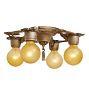 Vintage classical revival Flush Mount 4 light barebub