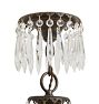 Fancy Vintage Classic Revival 5 Arm Semi Flush Chandelier with 3 Tiers Crystals