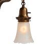 Ornate Vintage Sheffield Style 3 Light Chandelier with Etched Glass Shades