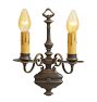 Pair of Vintage Double Arm Wall Sconces Colonial Revival with Hand Applied Highlights