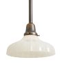 Rose City Pendant with Vintage Milky Glass Shade