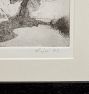 Vintage Etching of Scenic Landscape circa 1600s Framed