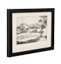 Vintage Etching of Scenic Landscape circa 1600s Framed