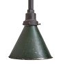 Vintage Industrial Pendant with Green Cone Projection Shade