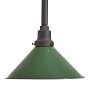 Vintage Industrial Pendant with Rustic Green Projection Shade
