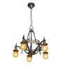 Vintage Romance Revival 5-Light Bare-Bulbs Chandelier