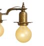 Vintage Romance Revival 5 Light Chandelier Bare Bulb with Hammer Brass details