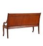 Vintage Solid Wood Bench with Curved Bent Wood Seat and Back