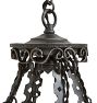 Vintage Spanish Revival 8 Light Candle Chandelier in Cast Iron with Incredible Chain