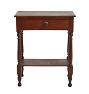 Vintage Traditional Single-Drawer Wood Night Stand
