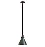 Vintage Industrial Pendant with Green Cone Projection Shade