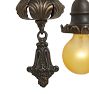 Statement Vintage 6 Light Semi-Flush Chandelier Classical Revival with Beautiful Highlights