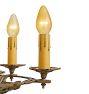 Vintage Art Deco Bare Bulb Chandelier 5 Light Cast Body Candle