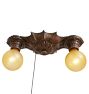 Vintage Classical Revival 2-Light Bare-Bulb Flush Mount