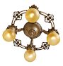 Vintage classical revival Flush Mount 4 light barebub