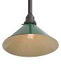 Vintage Industrial Pendant with Green Cone Down Shade