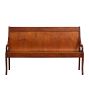 Vintage Solid Wood Bench with Curved Bent Wood Seat and Back