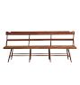 Vintage Wooden New England Lodge Bench with Spindle Legs