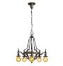 Vintage Romance Revival 5-Light Bare-Bulbs Chandelier