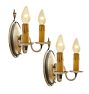 Vintage Pair of Traditional 2-Arm Candle Sconces