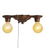Vintage Classical Revival 2-Light Bare-Bulb Flush Mount