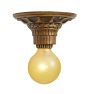 Vintage Classical Revival Single Bare-Bulb Flush Mount
