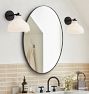 Thin Metal Frame Oval Mirror
