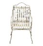 Weathered Vintage White Strap Steel Chair