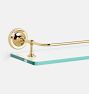 Glass Shelf with Gallery Rail, 24"
