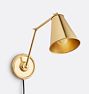 Weatherford Articulating Sconce, Aged Brass - Metal Aged Brass Shade